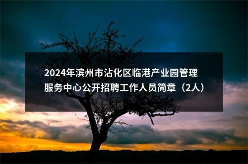 2024年滨州市沾化区临港产业园管理服务中心公开招聘工作人员简章（2人） 图片