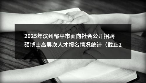 2025年滨州邹平市面向社会公开招聘硕博士高层次人才报名情况统计（截止2025年5月11日16：00） 图片